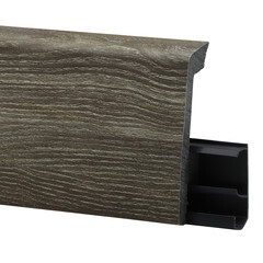 Плинтус экополимер Winart Pro Quadro 80х16х2000 мм дуб кавказ с монтажной планкой (90.80.001.030) - фото 5