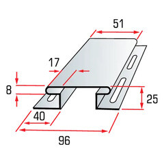 H-профиль соединительный Альта-Профиль 3000 мм лимонный - фото 3