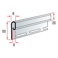 Планка финишная Альта-Профиль 3000 мм белая - фото 3