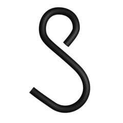 Крючок на рейлинг несъемный черный матовый (R-KR-D BL) - фото 1