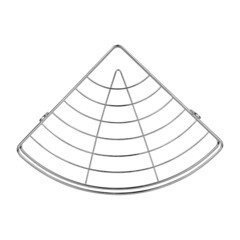 Полка для ванной ЧМЗ угловая 222х222х77 мм металл хром (501-004-06) - фото 5