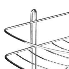 Полка для ванной ЧМЗ угловая двухъярусная 220х220х320 мм металл хром (501-005-27) - фото 3