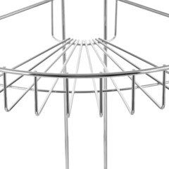 Полка для ванной ЧМЗ Гурт угловая трехъярусная 234х234х730 мм металл хром (514-006-01) - фото 4