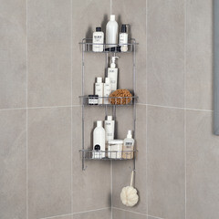 Полка для ванной ЧМЗ Гурт угловая трехъярусная 234х234х730 мм металл хром (514-006-01) - фото 2