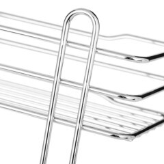 Полка для ванной ЧМЗ Стамбул двухъярусная с крючками 300х130х437 мм металл хром (501-002-01) - фото 5