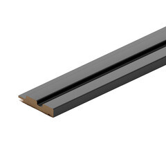 Профиль финишный для реечных МДФ панелей 77х16х2700 мм black lead рейка - фото 1