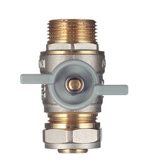 Кран шаровой латунный 20 обж(ц) х 3/4 НР(ш) для металлопластиковых труб бабочка прямой - фото 2