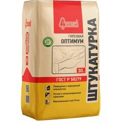 Изображение товара Штукатурка гипсовая Старатели Оптимум серая универсальная 30 кг