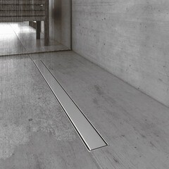 Лоток душевой Berges Wasserhaus Keramik с гидрозатвором 600х61 d50 мм решетка из нержавеющей стали (090117) - фото 8