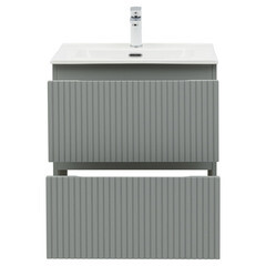 Тумба под раковину Акванет Джейн 60 см подвесная мисти грин (00335432) - фото 5