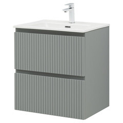 Тумба под раковину Акванет Джейн 60 см подвесная мисти грин (00335432) - фото 6