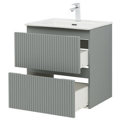 Тумба под раковину Акванет Джейн 60 см подвесная мисти грин (00335432) - фото 7