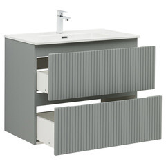 Тумба под раковину Акванет Джейн 80 см подвесная мисти грин (00335434) - фото 10