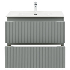 Тумба под раковину Акванет Джейн 80 см подвесная мисти грин (00335434) - фото 8
