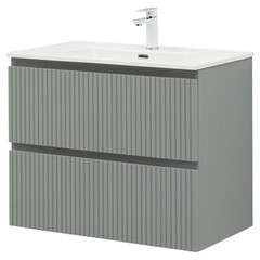 Тумба под раковину Акванет Джейн 80 см подвесная мисти грин (00335434) - фото 7