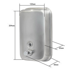 Диспенсер для мыла Solinne 1000 мл нержавеющая сталь (TM804ML) - фото 2