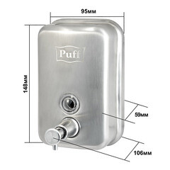 Диспенсер для мыла Puff 500 мл нержавеющая сталь хром (8605m) - фото 2