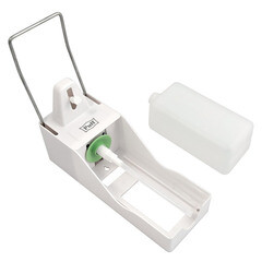 Диспенсер для мыла и антисептика Puff 1000 мл локтевой пластик белый (8197) - фото 5