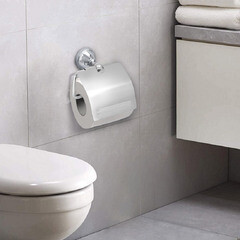 Держатель для туалетной бумаги Solinne с крышкой металл хром (3086) - фото 3