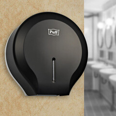 Диспенсер Puff 7130Bl для туалетной бумаги пластик черный - фото 3