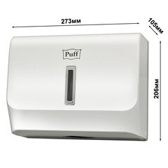 Диспенсер Puff для бумажных полотенец пластик белый (5130) - фото 2