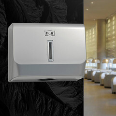 Диспенсер Puff для бумажных полотенец пластик хром (5130S) - фото 3