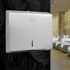 Диспенсер Puff для бумажных полотенец нержавеющая сталь (5610) - фото 3