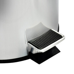 Ведро для мусора Solinne с крышкой 5 л нержавеющая сталь хром с педалью - фото 2