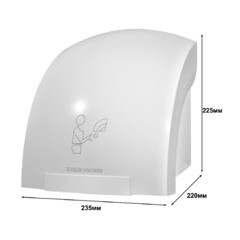 Сушилка для рук Puff 2000 Вт белая (8820) - фото 2