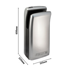 Сушилка для рук Puff погружная высокоскоростная 1800 Вт хром (8870С New) - фото 2