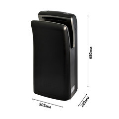 Сушилка для рук Puff погружная высокоскоростная 1800 Вт черная (8960) - фото 2