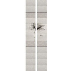 Панель ПВХ 375х2700х8 мм Venta бесшовная цифровая печать грея цветок 2,025 кв.м (2 шт.) - фото 5