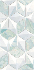 Плитка декор Alma Ceramica Nevada голубая геометрия 01 500x249x7,5 мм - фото 1