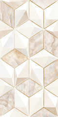 Изображение товара Плитка декор Alma Ceramica Nevada геометрия бежевая 500x249x7,5 мм