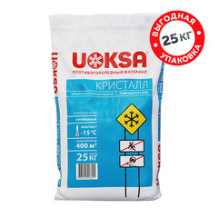Реагент противогололедный Uoksa Кристалл -15 °С 25 кг - фото 1