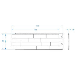 Панель фасадная Docke Stein 1098х400 мм темный орех - фото 3