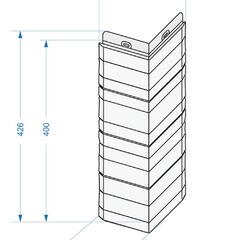 Угол наружный Docke Stein 426х145 мм янтарный - фото 2