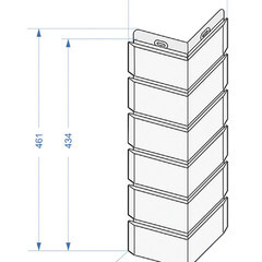 Угол наружный Docke Berg 460х120 мм коричневый - фото 3