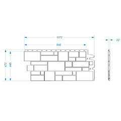 Панель фасадная Docke Burg New 946х445 мм пшеничная - фото 2