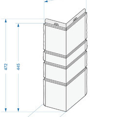 Угол наружный Docke Burg New 472х145 мм пшеничный - фото 3