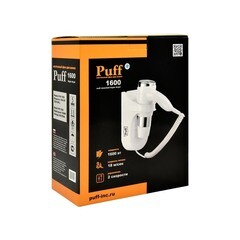 Фен для волос настенный Puff 1600 1600 Вт белый - фото 7