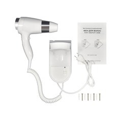 Фен для волос настенный Puff 1600 1600 Вт белый - фото 6