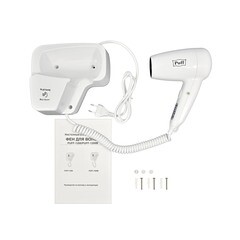 Фен для волос настенный Puff 1200 1200 Вт белый - фото 5