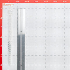 Порог алюминиевый одноуровневый стык 40х900 мм без покрытия - фото 2