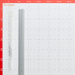 Порог алюминиевый одноуровневый стык 28х900 мм серебро - фото 2