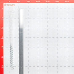 Порог алюминиевый одноуровневый стык 25х1800 мм без покрытия - фото 2