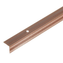 Порог алюминиевый угловой наружный 19х19х900 мм медь - фото 1