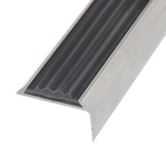 Порог алюминиевый угловой наружный 37,5х23х900 мм без покрытия с резиновой вставкой - фото 4