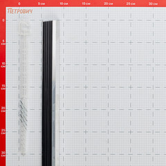 Порог алюминиевый угловой наружный 37,5х23х900 мм без покрытия с резиновой вставкой - фото 2