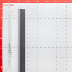 Порог алюминиевый угловой наружный 37,5х23х900 мм серебро с резиновой вставкой - фото 2
